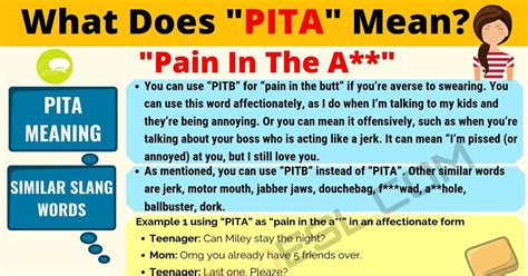 pita meaning slang|pita meaning in text.